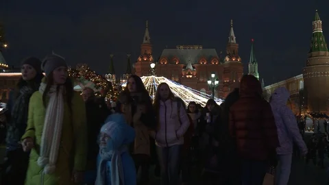 New year Moscow 2015 Stock Footage 101663197
