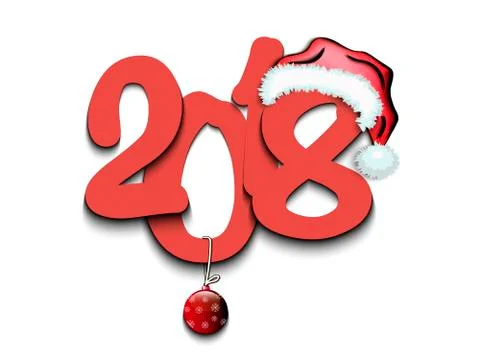 New Year numbers 2018 Stock Illustration