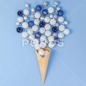 New Year or Christmas decorative flat lay Stock Photos