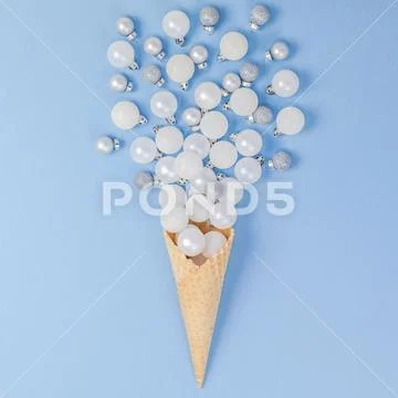 New Year or Christmas decorative flat lay Stock Photos