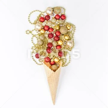 New Year or Christmas decorative flat lay Stock Photos