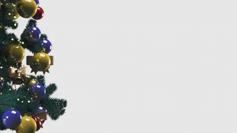 New Year or Christmas tree on a transparent background. Video stock 164354776