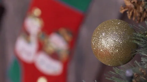 New Year Ornamental on Tree Stock Footage 115026658