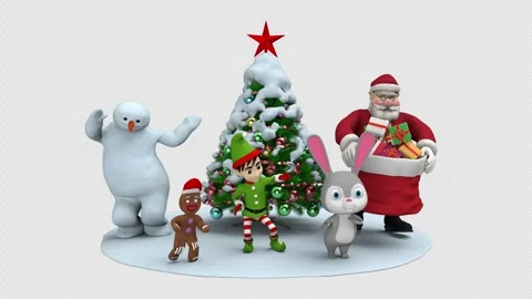 New year party - 3d render looped with alpha channel. Stock Footage 256239456