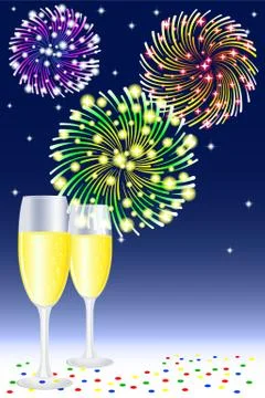 New year party background Stock Illustration