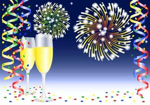 New year party background Illustrazione stock