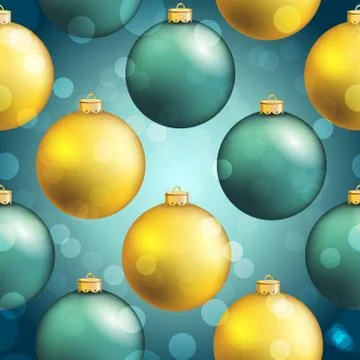 New year pattern with ball. christmas wallpaper Stock Illustration
