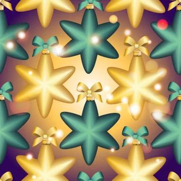 New year pattern with ball. christmas wallpaper Stock Illustration
