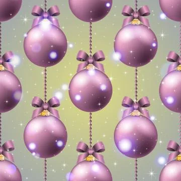 New year pattern with ball. christmas wallpaper Stock Illustration