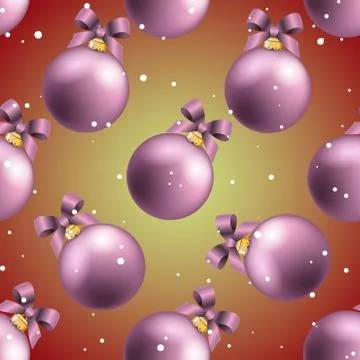 New year pattern with ball. christmas wallpaper Stock Illustration