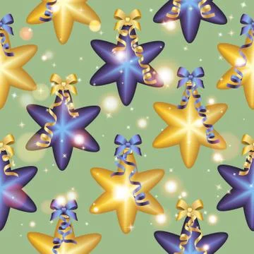 New year pattern with ball. christmas wallpaper Stock Illustration