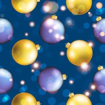New year pattern with ball. christmas wallpaper Stock Illustration