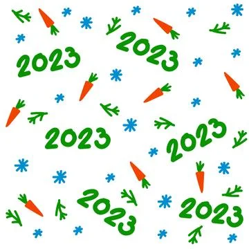 New Year pattern c 2023. Merry Christmas and Happy New Year for posters, holiday Stock Illustration