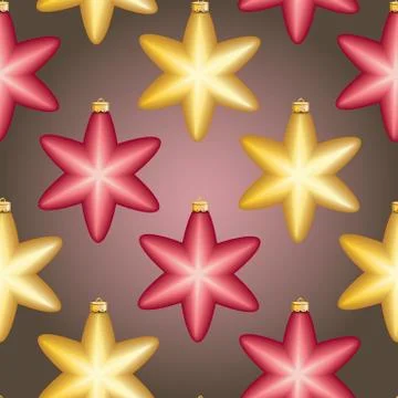 New Year pattern with Christmas ball. Sparkles and bokeh. Shiny and glowing Stock Illustration