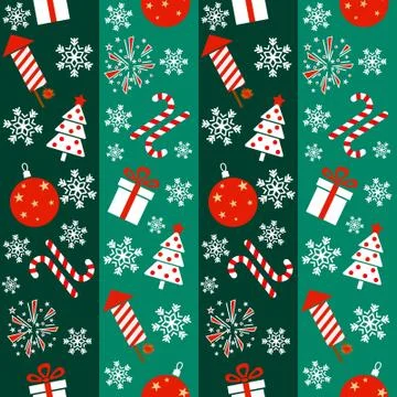 New Year pattern Stock Illustration