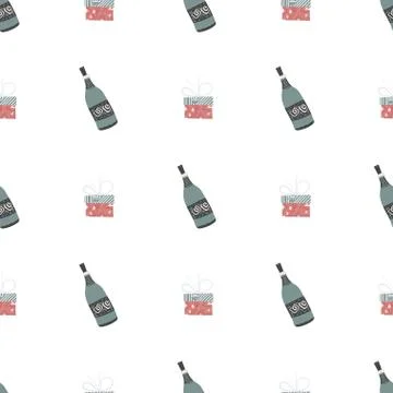 New Year pattern. in Scandinavian style for your designs, prints and decoration Stock Illustration