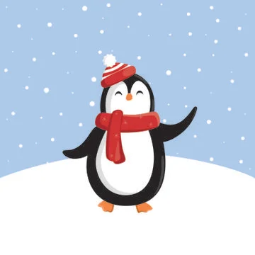 New year penguin Illustrazione stock