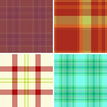 New Year plaid pack created for commercial designers. Ready to use tartan pat Stock Illustration