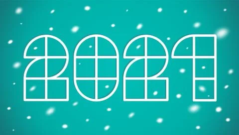 New year postcard 2021 Stock Illustration