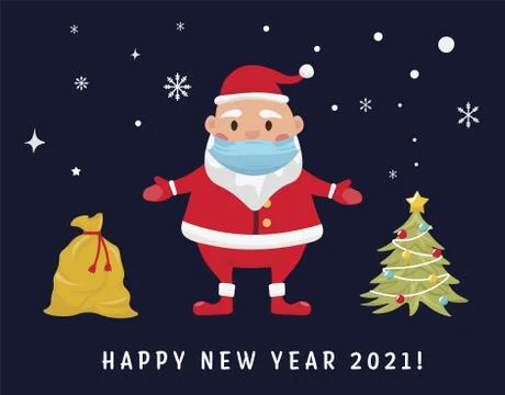 New year postcard Stock Illustration