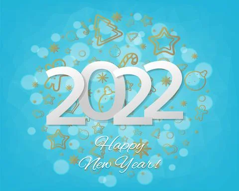 New Year Postcard With Text Illustrazione stock