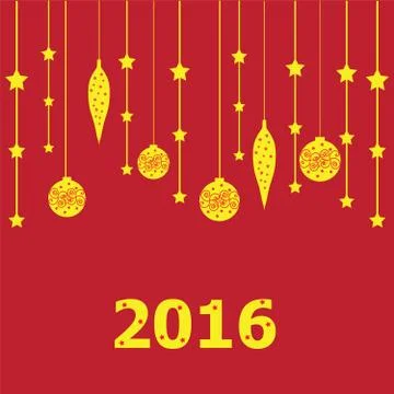 New Year Poster Illustrazione stock