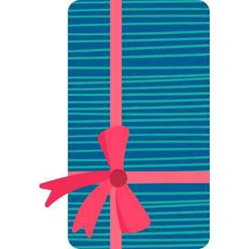 New year present box flat vector illustration イラスト素材