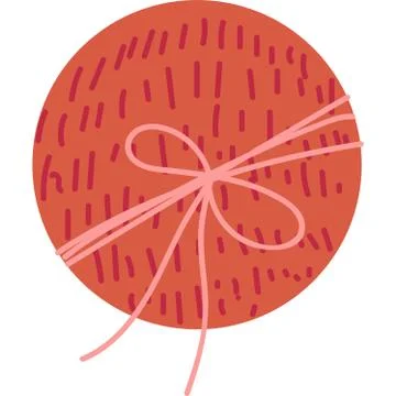 New year present box flat vector illustration 库存插图