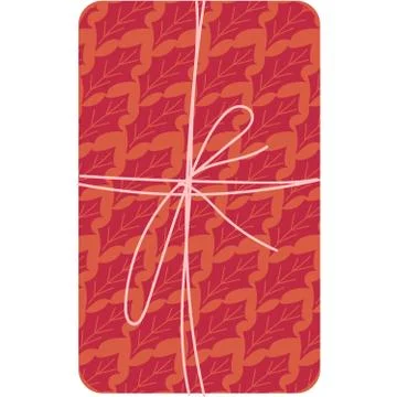 New year present box flat vector illustration Stock Illustration