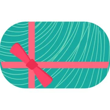 New year present box flat vector illustration 스톡 일러스트