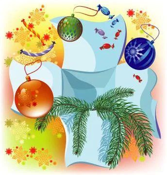 New year presents from box Stock Illustration