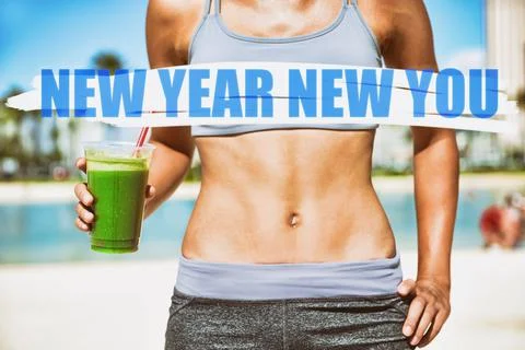 New Year resolution for 2019 : Getting in shape with fitness and diet. Fit woman Stock Photos