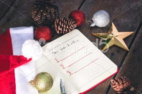 New Year Resolution, Empty list Stock Photos