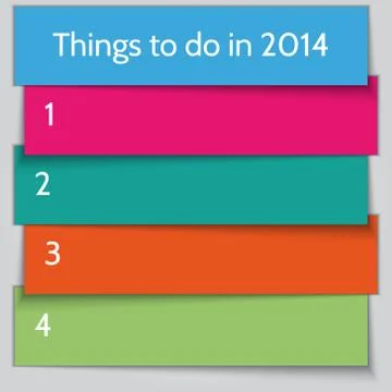 New Year Resolution List template Stock Illustration