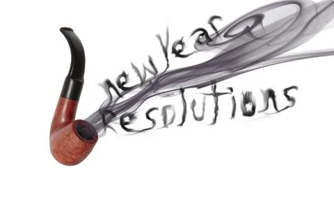 New year resolution pipe Stock Photos