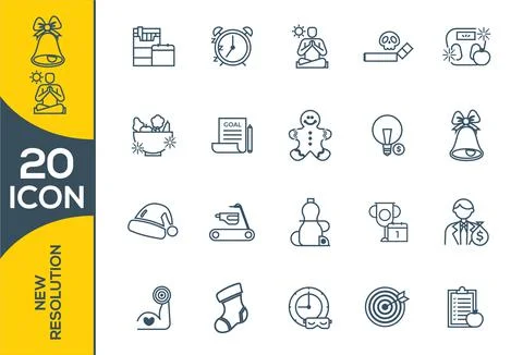 New Year Resolution. Vector illustration eps 10 Stock Illustration