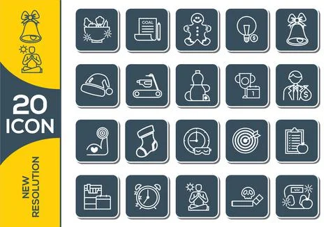 New Year Resolution. Vector illustration eps 10 Stock Illustration