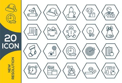 New Year Resolution. Vector illustration eps 10 Stock Illustration