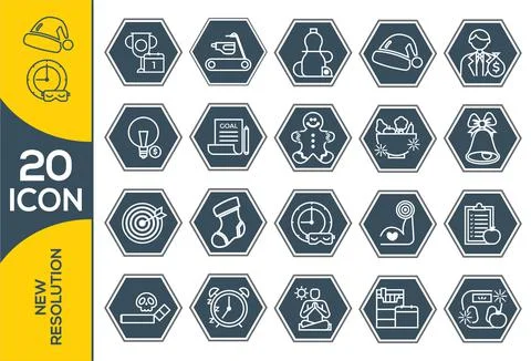New Year Resolution. Vector illustration eps 10 Stock Illustration