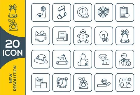 New Year Resolution. Vector illustration eps 10 Stock Illustration