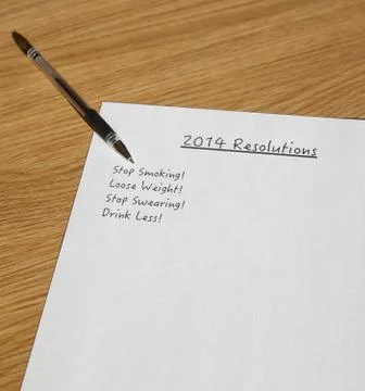 New year resolutions 2014 Stock Photos
