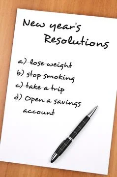 New year resolutions Stock Photos