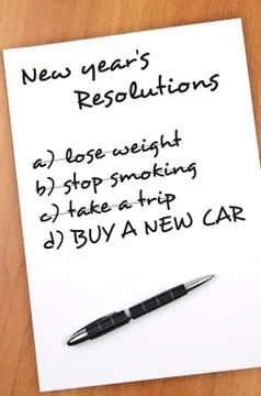 New year resolutions Stock Photos