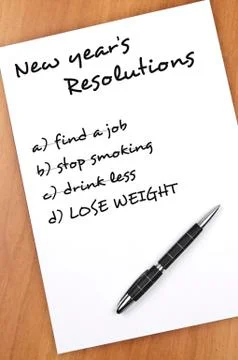 New year resolutions Stock Photos