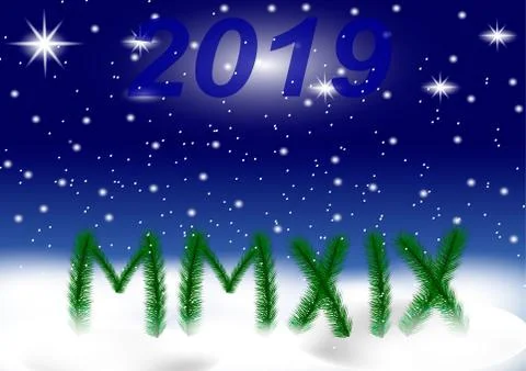 New year in roman numerals Stock Illustration