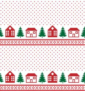 New Year s Christmas pattern pixel vector illustration eps イラスト素材