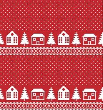 New Year s Christmas pattern pixel vector illustration eps 库存插图