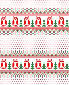 New Year s Christmas pattern pixel vector illustration eps 스톡 일러스트