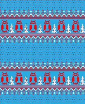 New Year s Christmas pattern pixel vector illustration eps イラスト素材