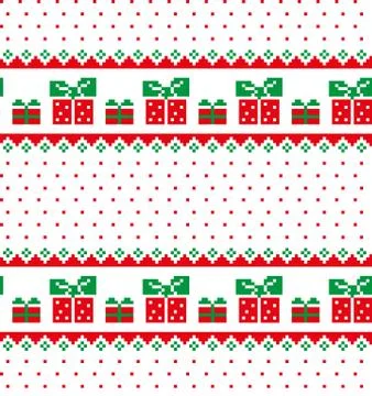 New Year s Christmas pattern pixel vector illustration eps Stock Illustration